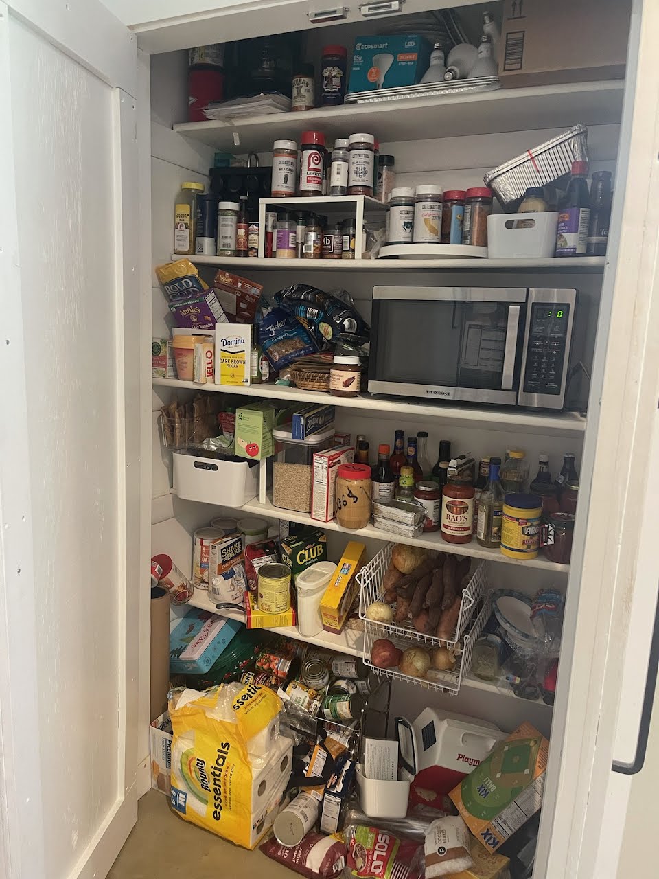 disorganized pantry