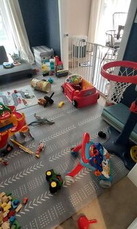 disorganized playroom